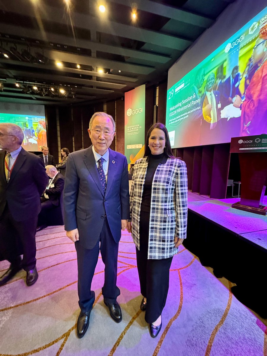 RDenCorea's tweet image. La Embajadora Angie Martínez participó en la Apertura Ministerial de la Semana Global de Crecimiento Verde 2025 (GGGWeek2025), reafirmando el compromiso de la República Dominicana con la acción climática, la cooperación internacional y el liderazgo sostenible.