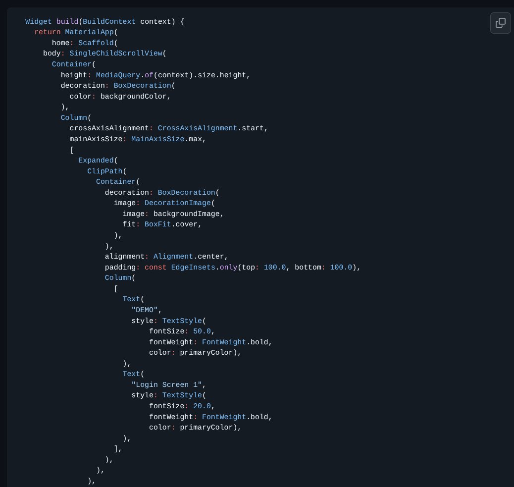 ThomasBurkhartB's tweet image. Here is a bigger example how #flutterdev code could look like