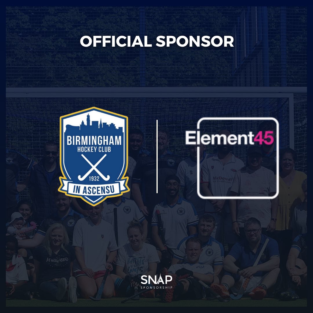 𝗦𝗽𝗼𝗻𝘀𝗼𝗿𝘀𝗵𝗶𝗽 𝗦𝘂𝗰𝗰𝗲𝘀𝘀 ✅

Birmingham Hockey Club 1932 just scored big, welcoming Element45 to the team as one of their latest sponsors. Here’s to hitting goals together, on and off the field!

#TeamSNAP #Grassroots #Sport #Sponsorship #Hockey