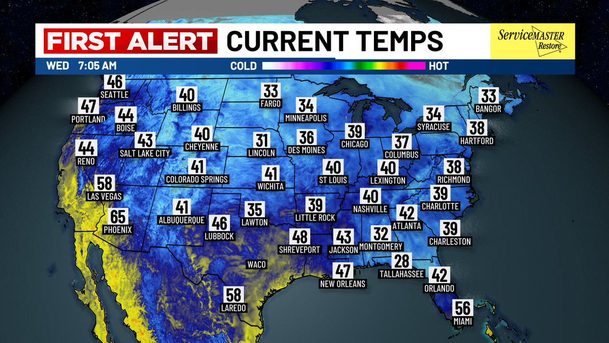 The coldest across the country - Tallahassee, FLORIDA!