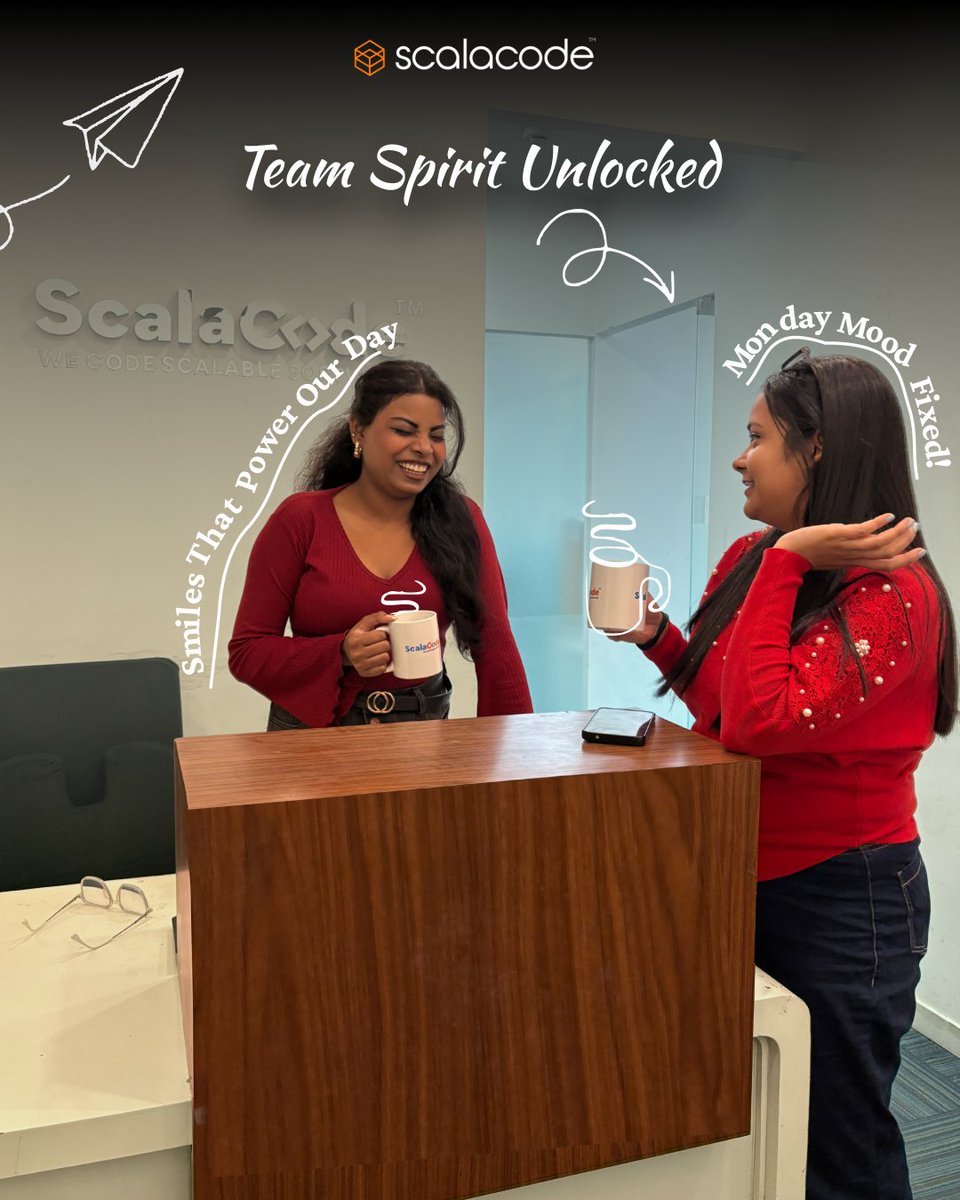 scala_code's tweet image. From Monday motivation to Friday fun — our office energy never fades! 

#LifeAtScalaCode #Teamwork #WorkCulture #FridayVibes #Scalacode