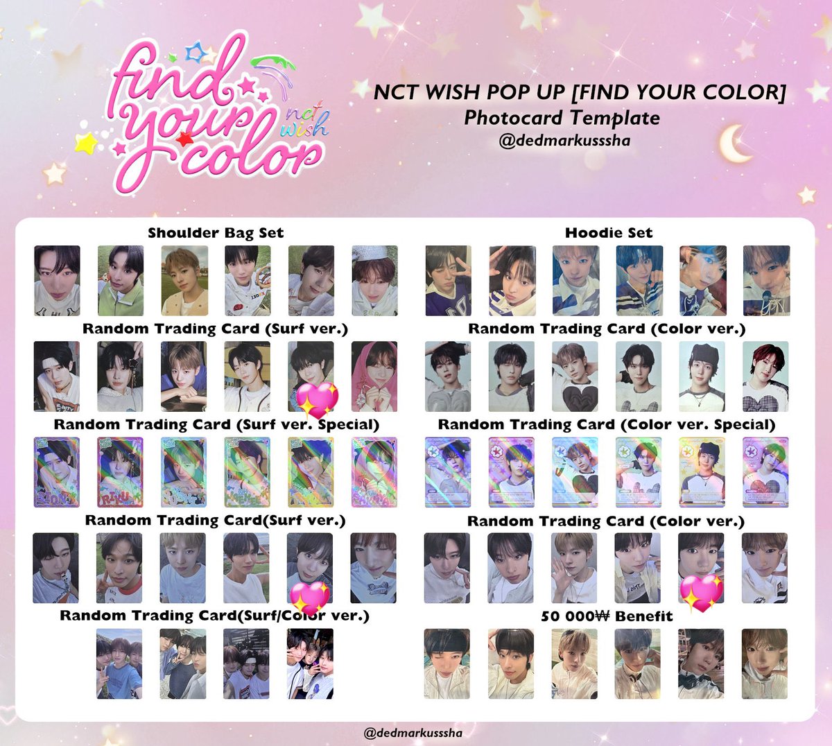 ___moontokki22's tweet photo. @0 NCTWISH NCT WISH ウィシ
FIND YOUR COLOR POP UP MD トレカ 交換

【譲】シオン　リク　ユウシ　ジェヒ

【求】リョウ(3.4枚目💖のもの)

郵送での交換希望です💌条件の合う方いらっしゃいましたら、リプライお待ちしております。 https://t.co/1grUOQlJei