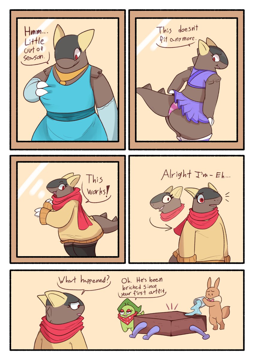 Kangaskhan and her wardrobe
Wonder what else she has in there