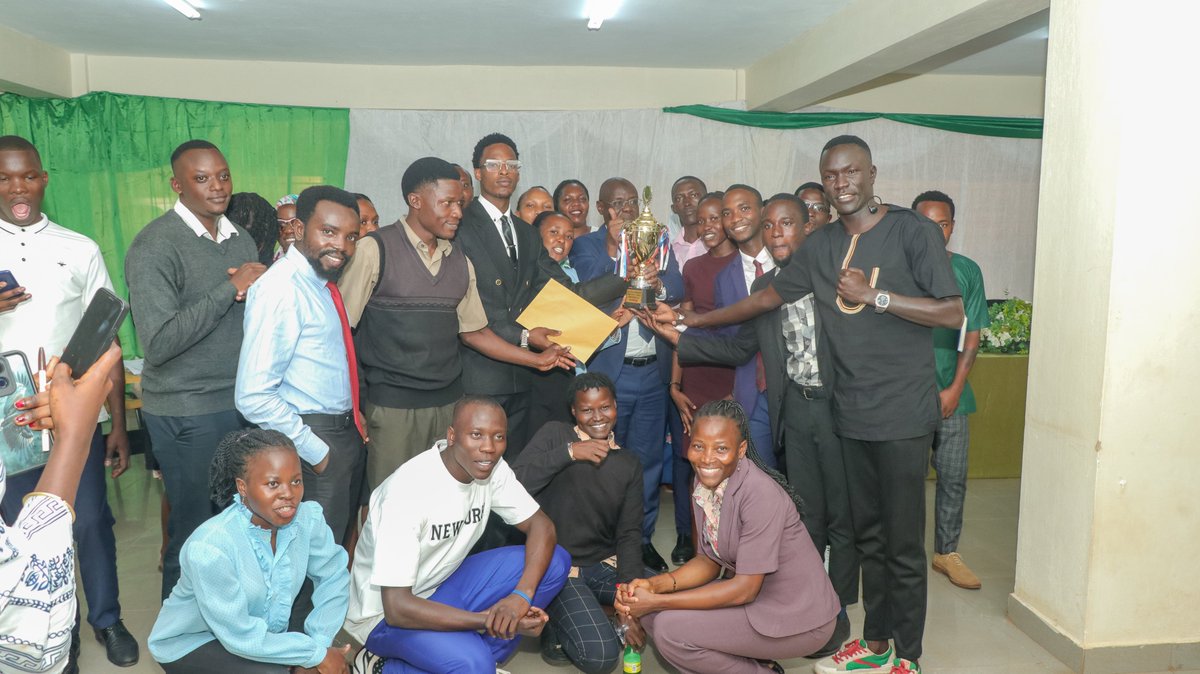 kiuvarsity's tweet photo. CHSS Wins 2025 KIU Interfaculty Debate Championship

The College of Humanities and Social Sciences (CHSS) has emerged victorious in the 2025 KIU Interfaculty Debate Championship, held at the Main Campus.

Organized by the Guild Union under the Ministry of Education, the two-day competition brought together students from all colleges in an electrifying atmosphere.
 
CHSS scored 615 points, edging out the College of Education and Distance Learning (607 points) and the School of Law (573 points).

Vice Chancellor Prof. Muhammad Ngoma praised the students’ energy and articulation

“All of you are winners. I have seen great potential in you, and my hope is that this will continue until you reach the Parliament of Uganda.”

Congratulations to CHSS and all participants for showcasing excellence, teamwork, and the true KIU spirit