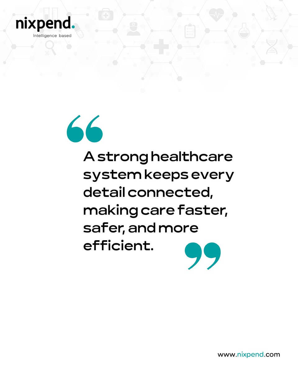 nixpend's tweet photo. The future of healthcare runs on smarter systems.
Nixpend keeps your clinic connected, efficient, and always in control. 

#SmartHealthcare
#ClinicSolutions https://t.co/X7Ud6RuFuU