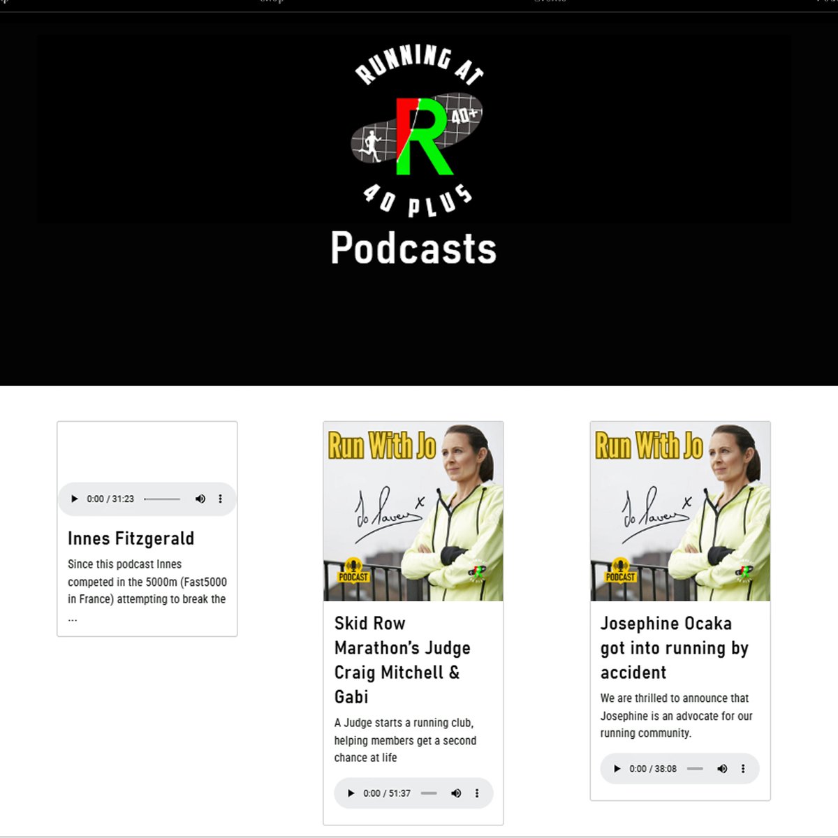 A lot of us have come to running later in life. If so, you might find this excellent group, Running At 40 Plus, an inspiring resource: runningat40plus.com R40+'s ambassador is Jo Pavey, the oldest female European champion in history at the age of 40 years and 325 days.