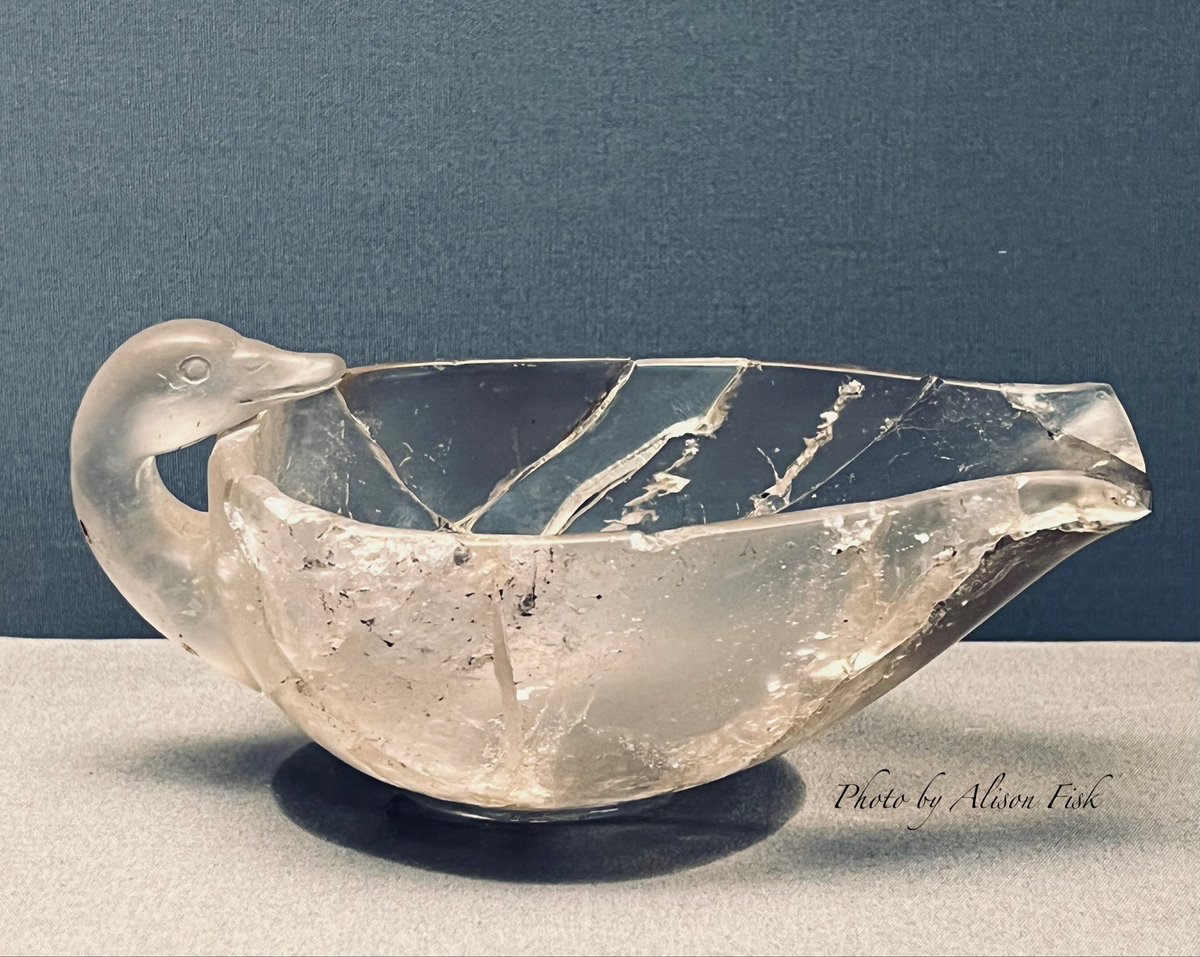Luxurious duck-shaped vessel expertly carved from a single piece of rock crystal around 3,500 years ago! 

From Bronze Age Mycenae, it is said to be an exquisite example of imported Minoan stoneworking. Probably used to hold oils or cosmetics.

National Archaeological Museum,