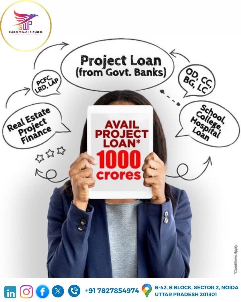 GlobalP72840's tweet image. 💼 Project Loan Solutions up to ₹1000 Cr 💼
✅ Govt. &amp;amp; Private Bank Funding (PCFC, LRD, LAP)
🏢 Real Estate | 🏫 School | 🏭 Business Projects
💰 OD | CC | BG | LE Available
📞 Call Now: +91 78278 54974
#EasyFinance #ProjectFunding #SmartGrowth #BusinessExpansion #TrustedSupport