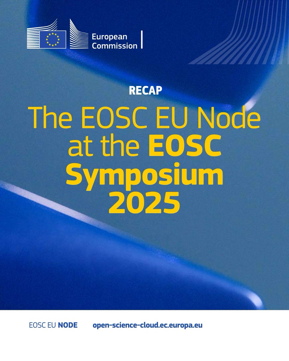 athenaRICinfo's tweet image. One year of #EOSCEUNode impact!
At #EOSCSymposium2025, Peter Szegedi (EC) highlighted:
• 4,000+ users &amp;amp; 2.5M+ credits distributed
• 10 nodes enrolled in Federation build-up
• Open-source code released
See the full recap: go.egi.eu/gV5PC
#EOSC #OpenScience