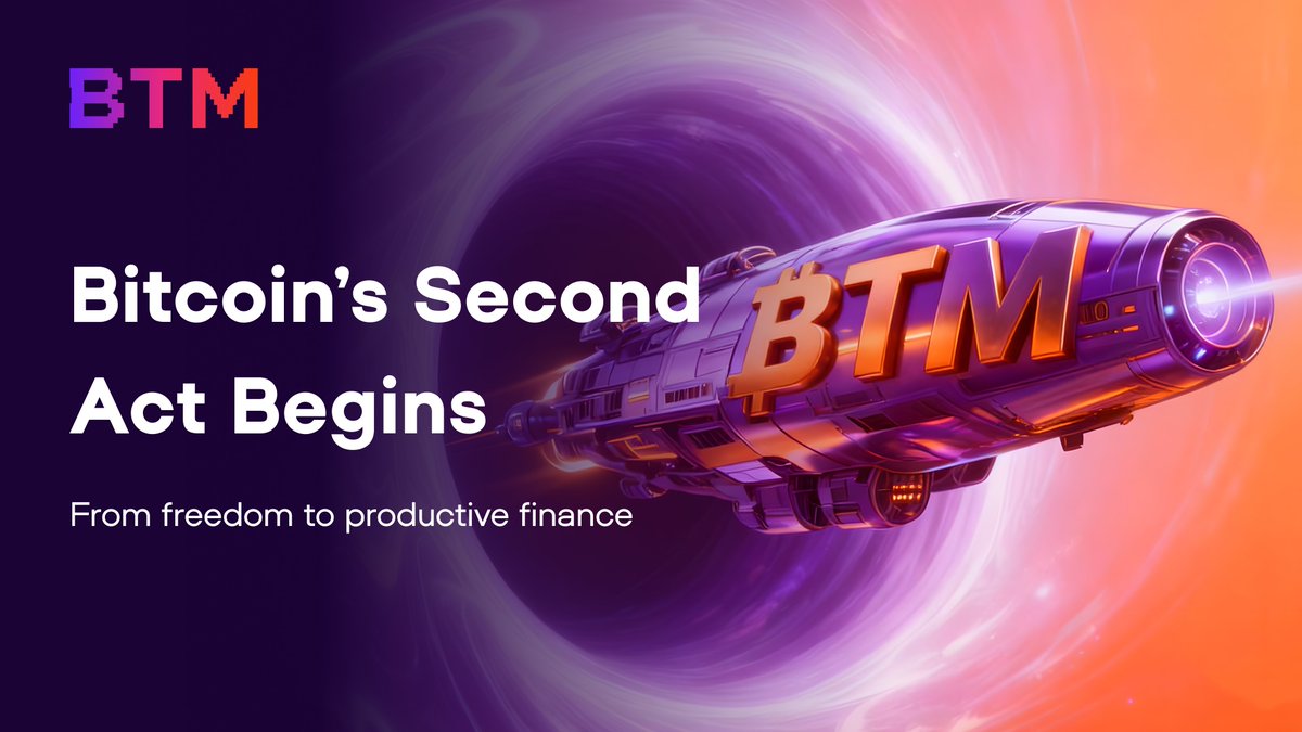 Bitcoin’s first act was monetary freedom.

Its second will be productive finance.

BTM doesn’t compete with Bitcoin  it completes it.

By turning hash-power into programmable liquidity,
we’re building the missing layer between energy and economy. ⚡

#BTCFi #Bitcoin #BTM