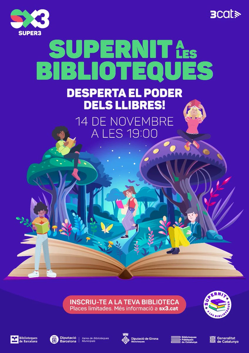 AjTorroella's tweet photo. 🌙 📚 Tot apunt per la Supernit a les biblioteques de Torroella de Montgrí i l'Estartit!
📆  Divendres 14 de novembre | 19:00 h  | Biblioteques municipals
👉 https://t.co/50TKro8IcA
👉 https://t.co/P2RBA1Fq1A
#SomCultura #Supernit https://t.co/3RbwE5MbhF