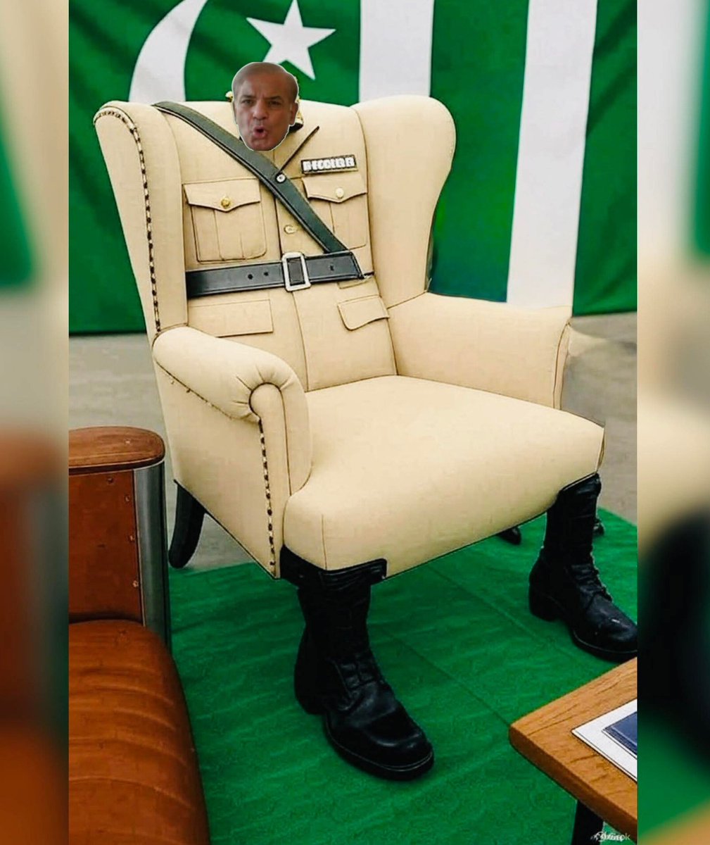 ترمیم کے بعد شہباز شریف کی وزیراعظم ہاوس کی نئی کرسی کی تصویر بھی اگیا