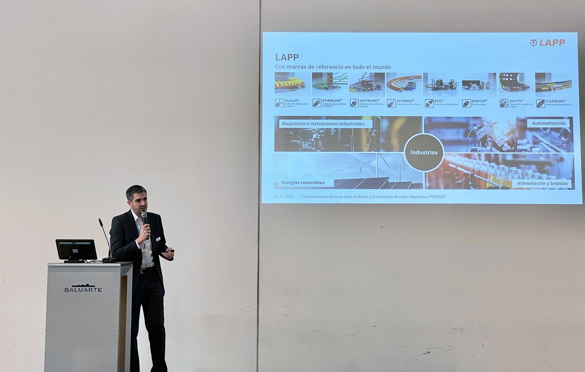 ¡La industria sigue avanzando en #ConectaElektra!

Ahora mismo, David Costa, de <a href="/Pilz_ES_PT/">Pilz</a>, muestra cómo IO-Link #Safety protege tus máquinas, y Adrián Carmona, de Lappkabel, enseña cómo diseñar redes industriales fiables con #PROFINET.

grupoelektra.es/conecta-elektra

#GrupoElektra