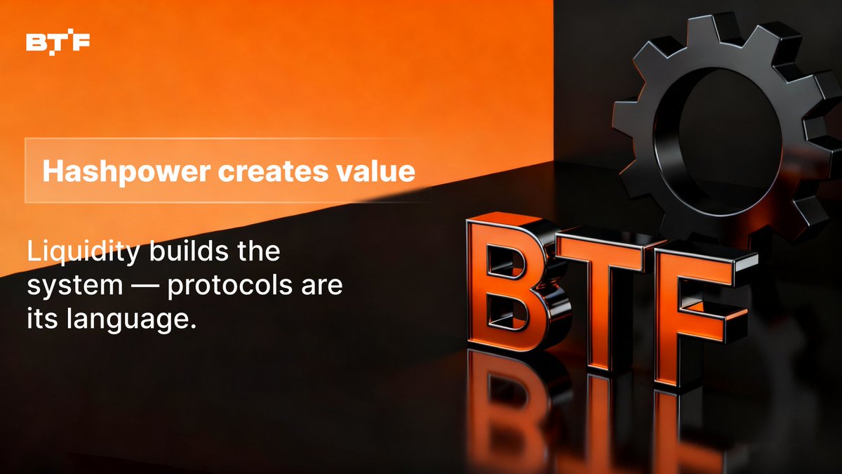 BTF_TBC's tweet photo. Hashpower is the productive force.
Liquidity is the production relationship.
Protocols are the language that organizes both. ⚙️
#BitcoinEconomy #ProtocolCivilization https://t.co/KF2q6K020A