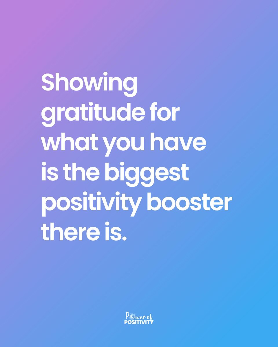 LIVEpositivity's tweet photo. Showing gratitude for what you have is the biggest positivity booster there is. 🙏💫 https://t.co/d1xVLudRoj