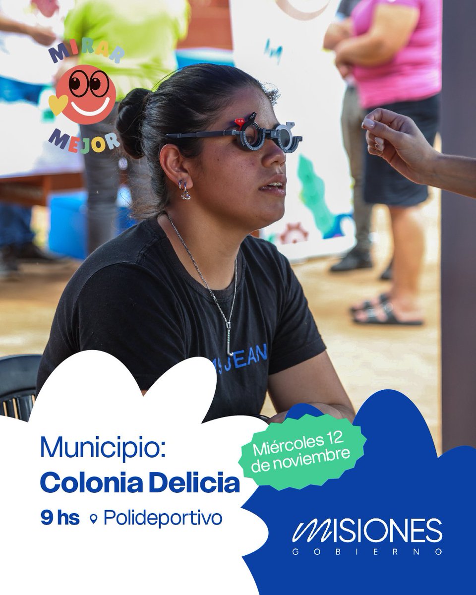 👓 Esta semana, Mirar Mejor llegó a Colonia Delicia para brindarte controles oftalmológicos gratuitos y garantizarte que puedas ver mejor. 

Esta iniciativa es posible gracias al trabajo articulado entre <a href="/iplyc/">IPLyC Misiones</a> y la Sociedad de Oftalmología de Misiones y los municipios.