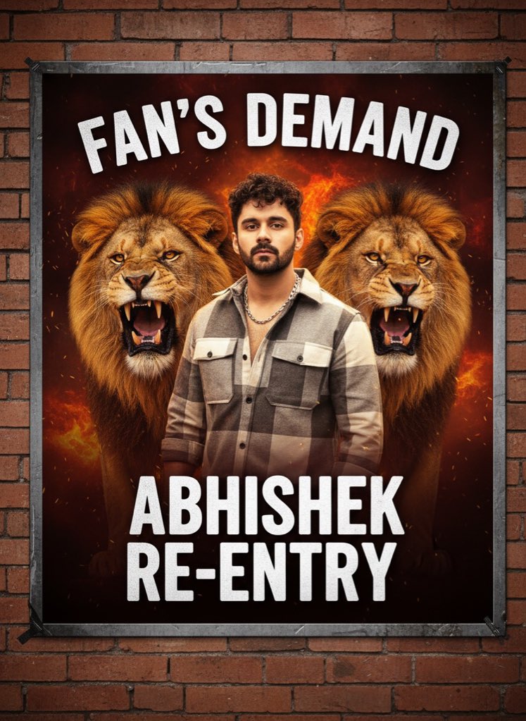 FAN'S DEMAND ABHISHEK RE-ENTRY
Undo the eviction. Bajaj, comeback toh banta hai.