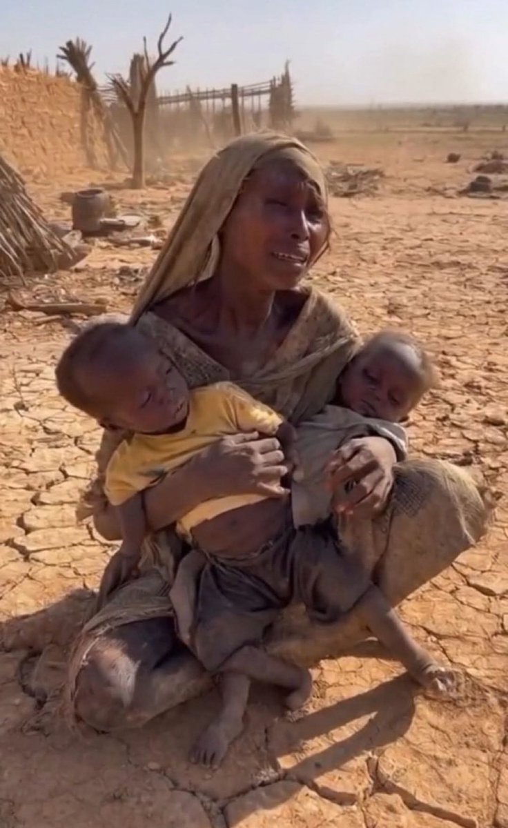 فمنْ ينسى الويل والعذاب الويل والهلاك من أسوأ الأزمات الإنسانيةوالسياسيةفي العالم منْ ينسى ان العنصرية الطائفية التي دمرت وطنها و زرعت بدور الكراهيةبين ابناء شعبها حتى أباد شعبها بيدها وأدخلت المجاعةالقاتلةالى شعبها في صورةمأساويةبأسم الدعم الخارجي في السودان 
#الفاشر_تحت_الحصار