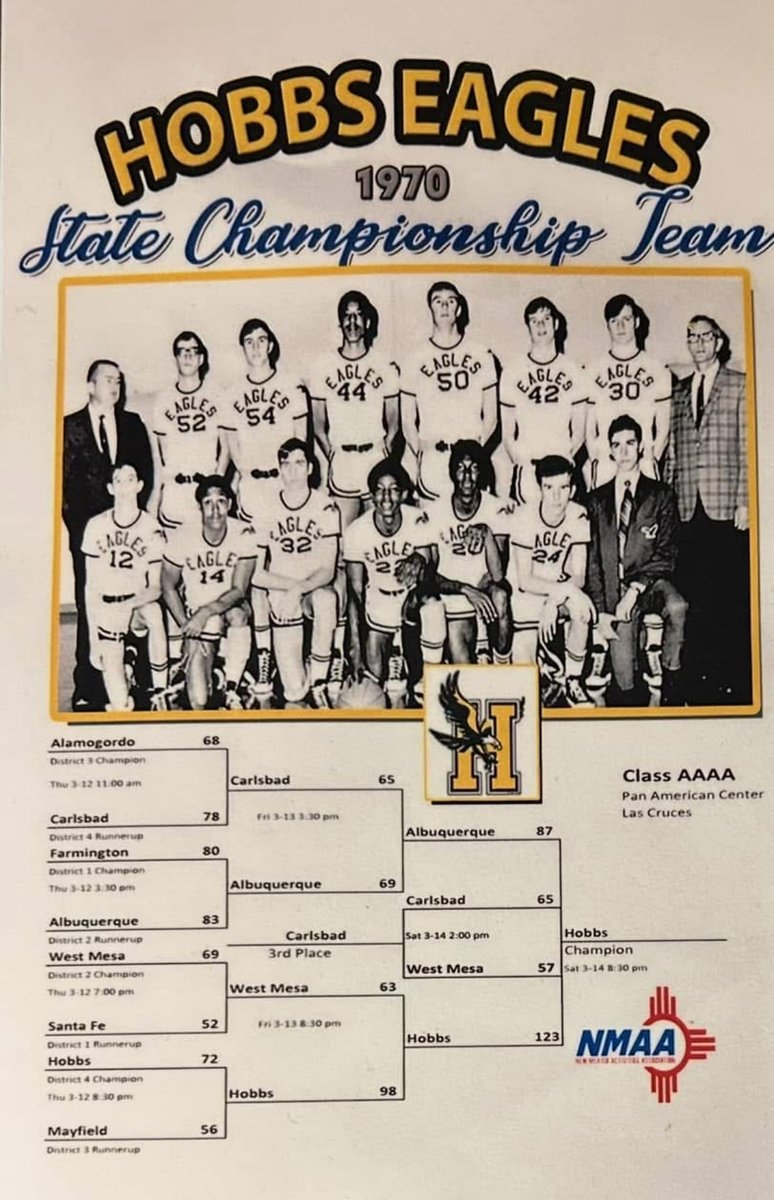 BirminghamRay's tweet photo. This was the greatest basketball team in NM high school history..beat Albuquerque High 123-87 in the championship game! https://t.co/1iHtwNRP5p