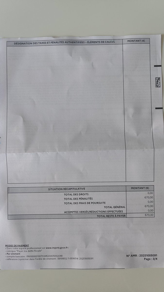 Avoir une société en France, c'est ça. Payer des pénalités au Trésor Public quand on a 0 à payer.