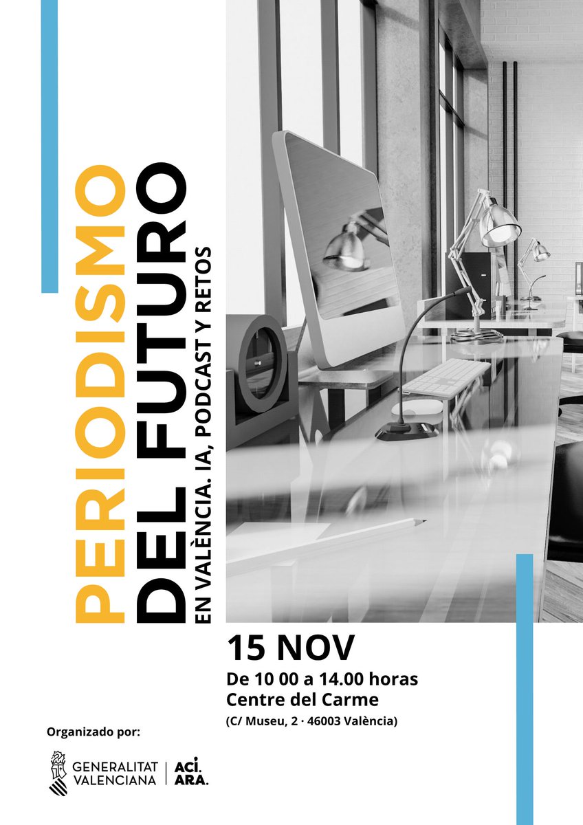 _APPV_'s tweet image. ⚠️ ¡Asegura tu plaza! Es imprescindible inscribirse en el enlace.

🔗 INSCRIPCIONES en el Link :
docs.google.com/forms/d/e/1FAI…

#PeriodismoDelFuturo #APPV #GeneralitatValenciana #IA #Podcast #JornadasAbiertas #Formación