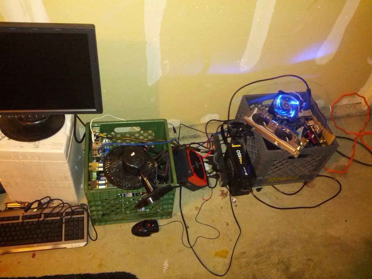 Looking back at my mining rig in 2013 and my god how did I not burn the house down! 🤣🤣🤣