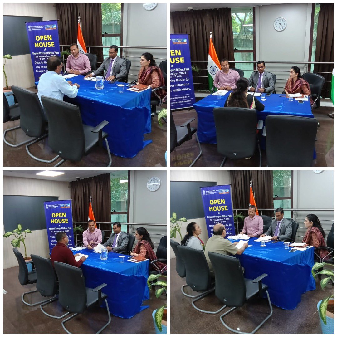 rpopune's tweet image. RPO Pune held an Open House on 12 Nov 2025 to listen to applicants and help resolve their passport-related issues. Many concerns were addressed on the spot through direct interaction with officials.

Next Open House at RPO Baner will be held on 10 Dec 2025.

#RPOPune #MEAIndia…