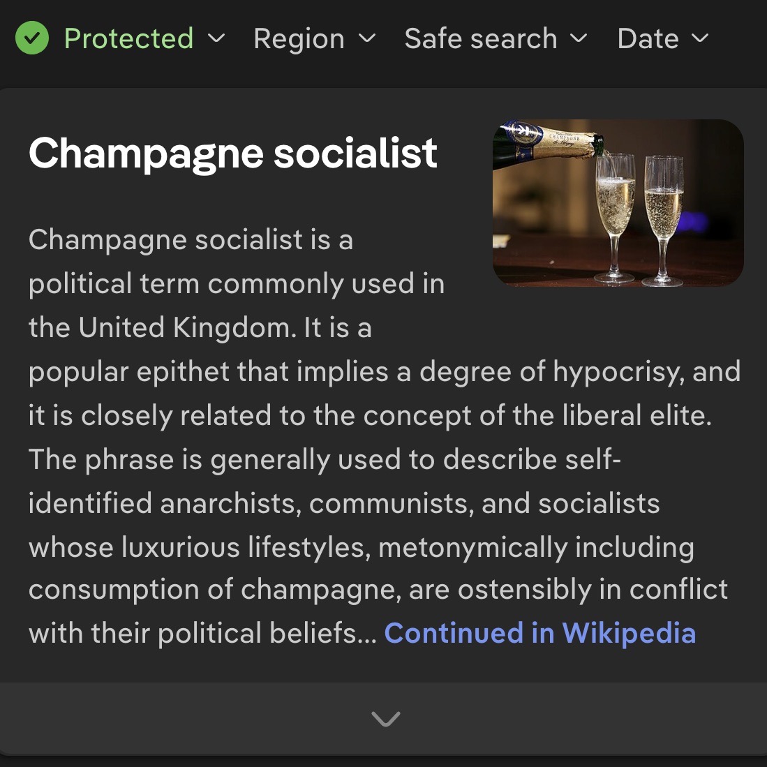 scruffydrones's tweet image. til the political term &quot;Champagne Socialism&quot;