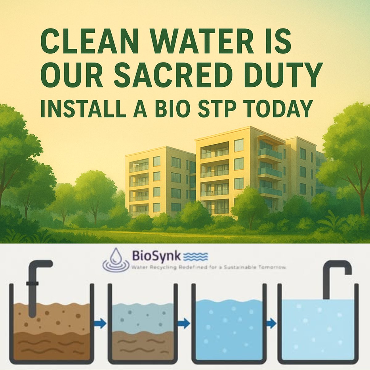 bio_synk's tweet image. Clean Water Isn’t a Choice - It’s Our Responsibility.
Untreated wastewater harms our rivers &amp;amp; soil. Installing an STP isn’t just compliance - it’s conscience.

Let’s protect Earth, Water &amp;amp; Future Generations.
👉 biostp.co.in
#BioSynk #STP #CleanWater #EcoFriendlySTP