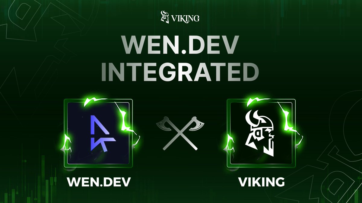 vikingbot_trade's tweet photo. Viking Trading Bot has integrated with @wendotdev 

Trade @wendotdev tokens at the fastest speed.

Only on Viking: https://t.co/mpzdirGydF