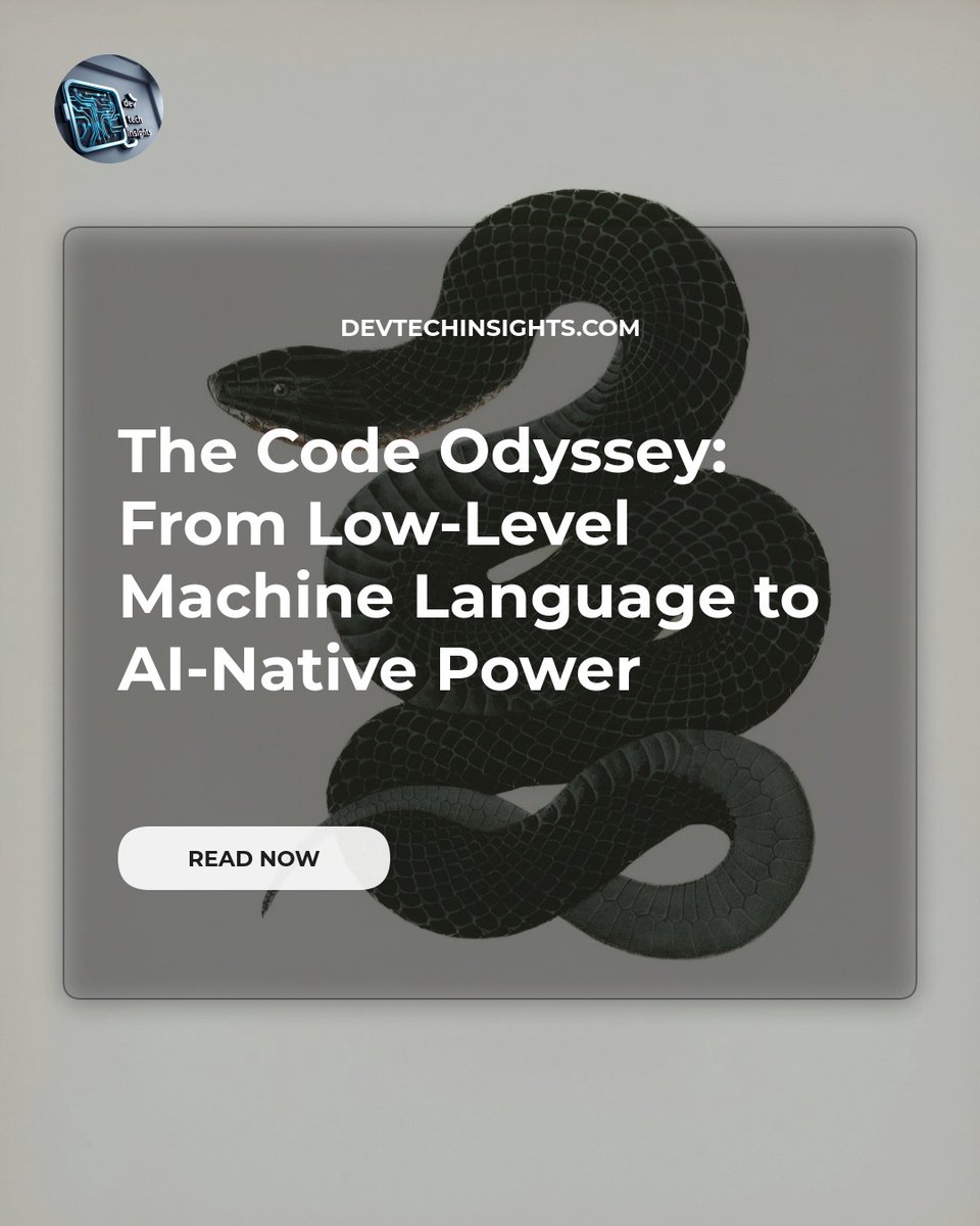 KhansbArkhan's tweet image. From byte code to generative AI! 🚀 Witness the epic paradigm shifts in programming languages. Low-level precision...

See the article:
devtechinsights.com/evolution-of-p…

#CodeOdyssey #AI #DevOps #TechEvolution #Programming #MachineLearning