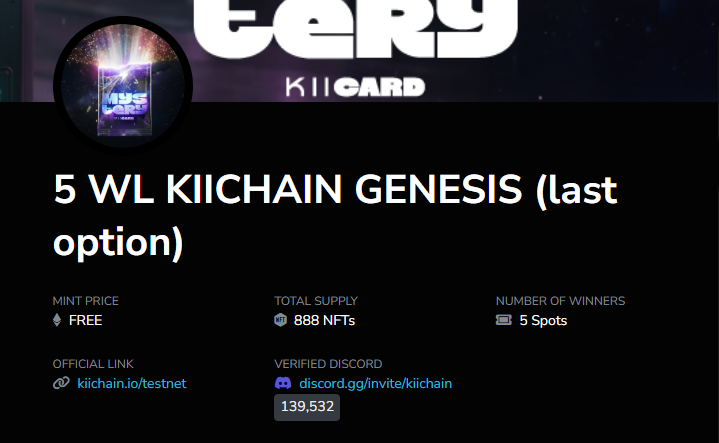 Trying my luck with <a href="/KiiChainio/">KiiChain</a> again!
Please bless me with a whitelist spot from heaven 🔥
premint.xyz/5-wl-kiichain-… 
#KiiGenesisTweet  @PREMINT