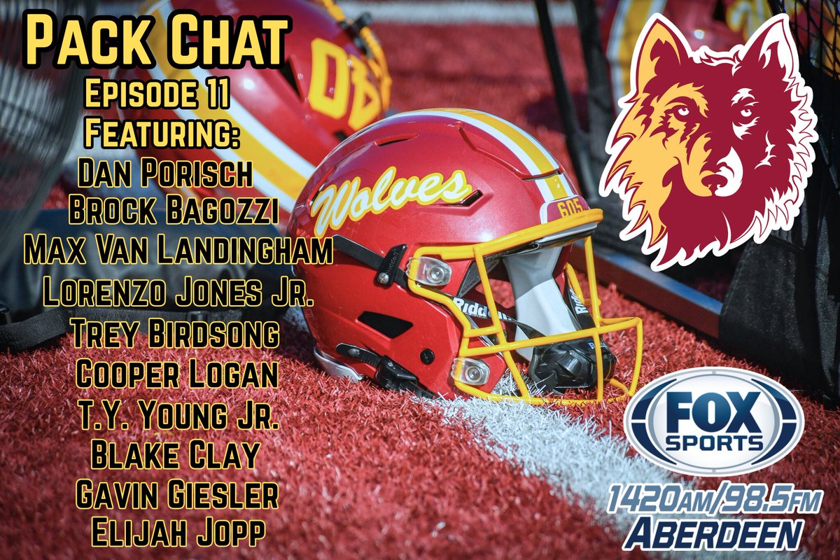 For the season finale for <a href="/NSUWolves_FB/">Northern State Football🐺 🏈</a> this SAT in Jamestown, we've got "The Best Of Pack Chat" at halftime on FSA ft:
<a href="/DanielPorisch/">Daniel Porisch</a>, <a href="/BrockBagozzi/">Brock Bagozzi</a>, <a href="/VanMaxmjvl/">Max Van Landingham</a>, <a href="/BeGreatLow/">Lorenzo “Low” Jones 🥷🏽</a>, <a href="/birdsong_trey/">Trey Birdsong</a>, <a href="/CooperLogan99/">Cooper Logan</a>, <a href="/TaseanYoung9/">T.Y.9️⃣</a>, <a href="/CooperLogan99/">Cooper Logan</a>, <a href="/bmc_007/">Blake Clay</a>, <a href="/GavinGiesler/">Gavin Giesler</a> &amp; <a href="/ElijahJopp/">Elijah Jopp</a>