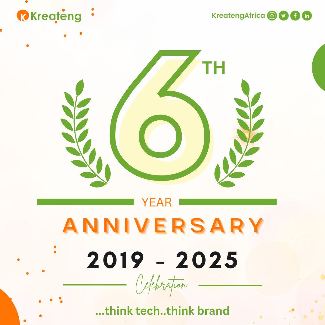 KreatengAfrica's tweet image. 6 YEARS of creativity 💡
6 YEARS of innovation 🚀
6 YEARS of impact 🌍

Thank you for being part of our journey.

Happy Anniversary to us — Kreateng Africa! 🧡💚

#KreatengAt6 #CreativeTech #InnovationInAfrica #KreatengAfrica
