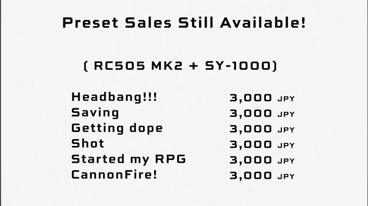 MAHIROloop's tweet image. 【プリセット販売アップデート】

GBBの曲が追加されました！
詳しいことはDMまでおたずねください！