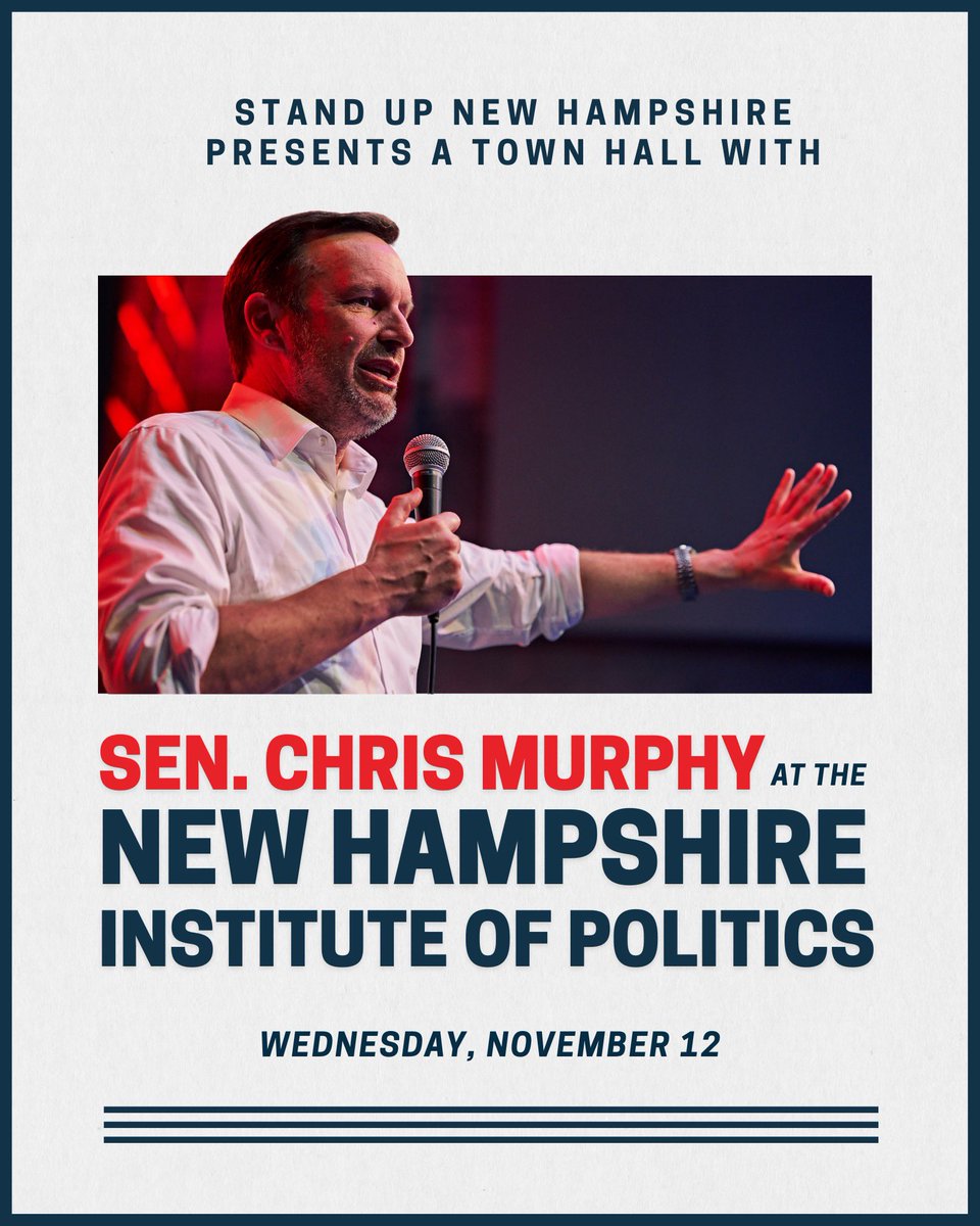 Tonight I will be at <a href="/nhiop/">NHIOP</a> to talk about what kind of leadership is necessary at this time of crisis for our nation - and what Democrats in the United States Senate need to do to save our democracy. This moment is urgent and we need to act like it.