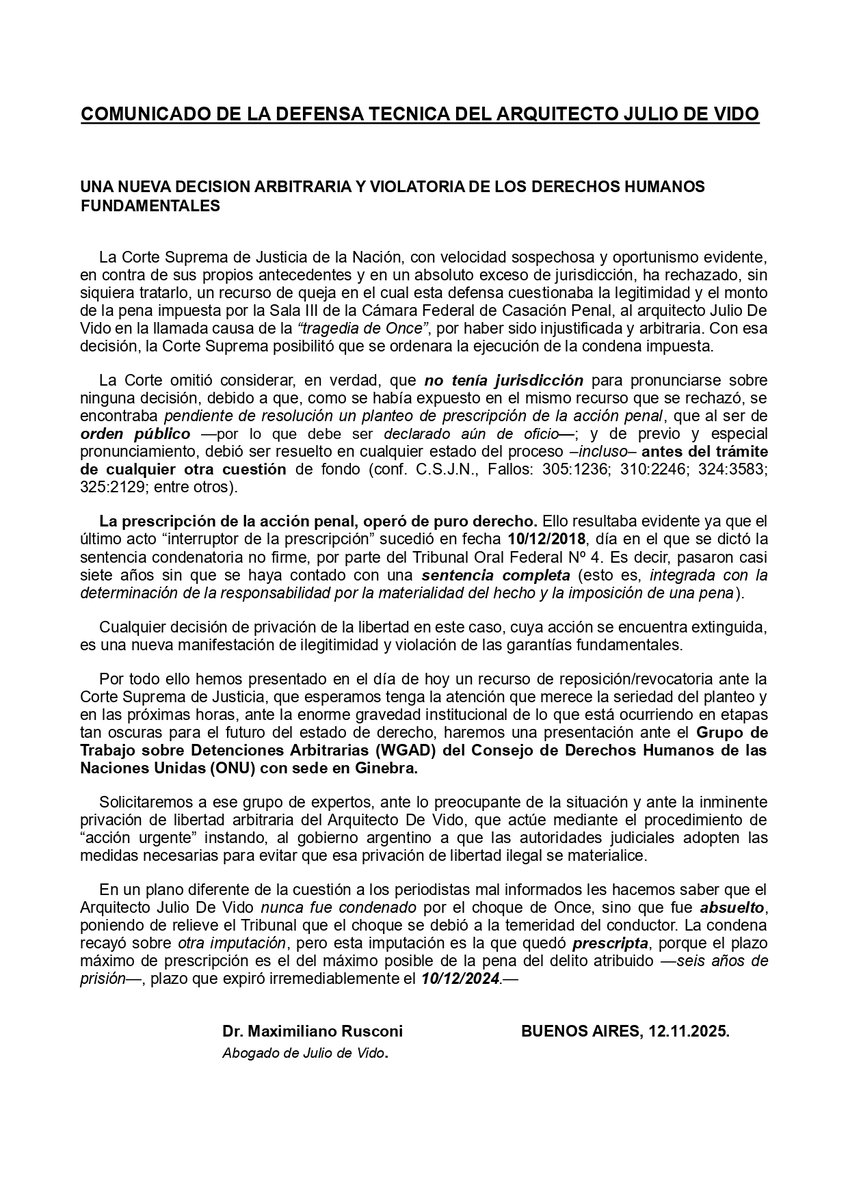 Mi solidaridad con Julio De Vido.