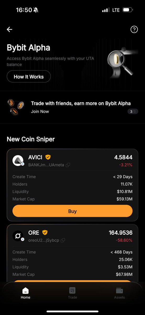 $AVICI is listed on @Bybit_Web3, giving CEX users direct access to <a href="/AviciMoney/">Avici</a>. 

baby steps to greatness, but impressibe none the less.

if you see ORE below, that went $700m fast. 

time to cook, time for $100m