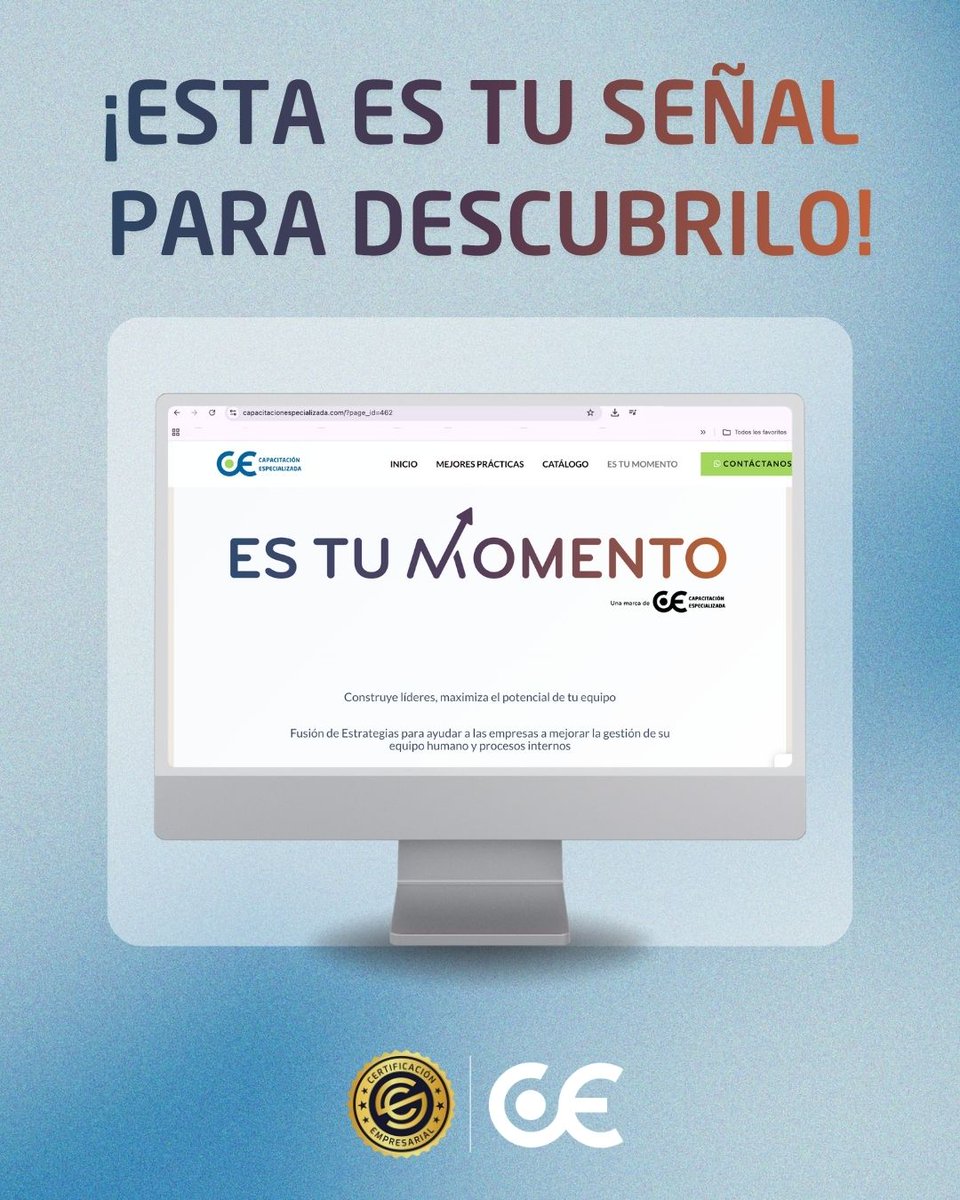 CAPACITACIONESP's tweet photo. Descubre cómo impulsar el crecimiento de tu equipo con una metodología diseñada para resultados 🌟
Visita https://t.co/r0Z05wa3OC 📲
conoce nuestra forma de trabajo y responde el cuestionario diagnóstico 📊🏆

#Capacitacionespecializada #Inspiraciónempresarial #SectorAsegurador https://t.co/PIII91E60K