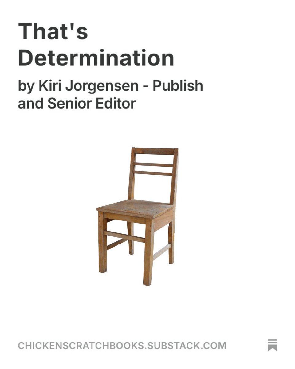 CSBooks4's tweet image. What does a chair have to do with determination?

Read our Substack today and find out!
The link is in our bio!
