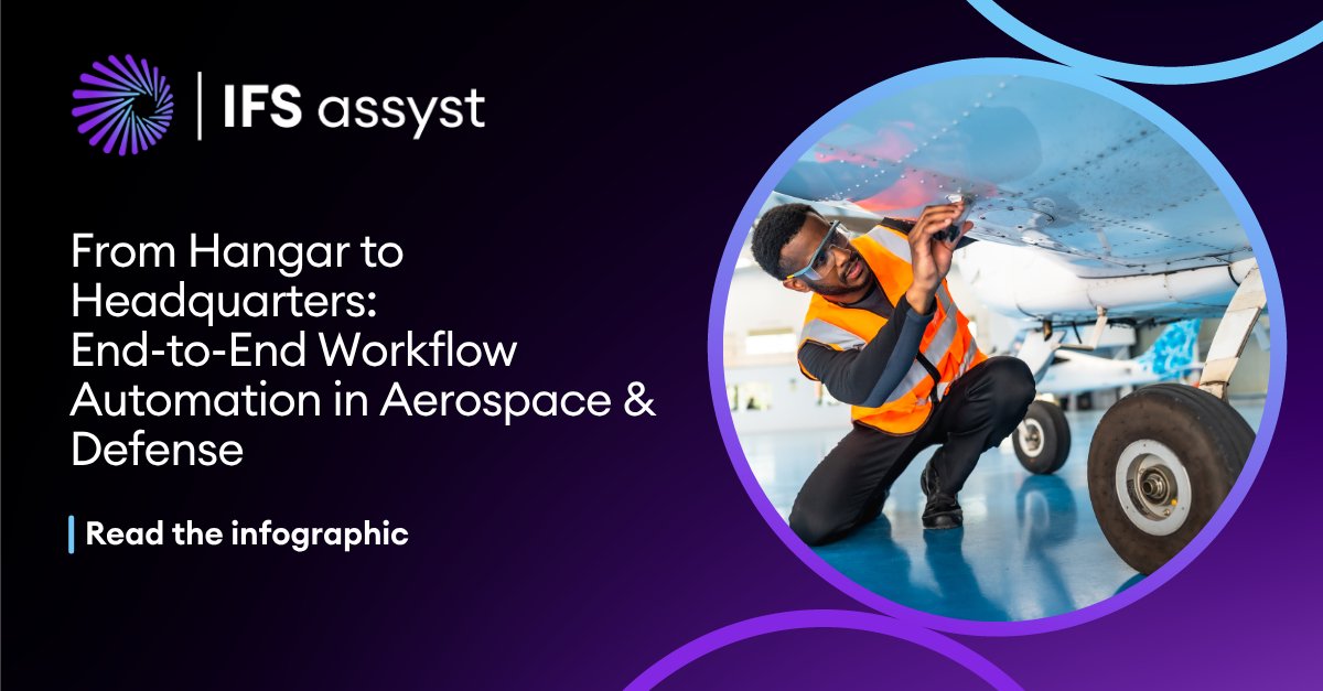 IFSassyst's tweet image. A single delay can impact the entire operational chain.

This infographic demonstrates how organizations use automation to strengthen key workflows, minimize challenges, improve traceability, and uphold operational readiness.  ifs.link/WmB0j1
#WorkflowAutomation #ESM