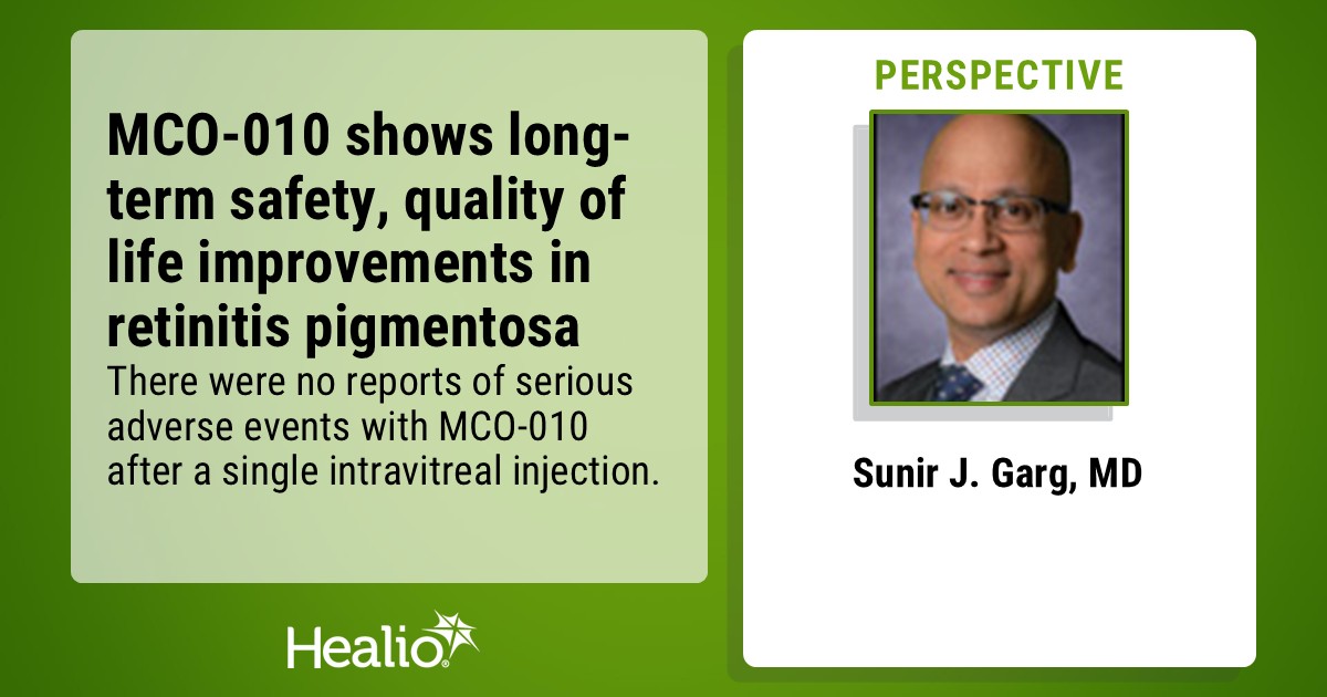 Healio_OSN's tweet image. MCO-010 yielded long-term functional #vision improvement and safety in patients with retinitis pigmentosa.

@GoHealio spoke with Dr. Samarendra Mohanty of @NSTherapeutics and Dr. Sunir Garg about the newly released data.

healio.com/news/ophthalmo…

#Vision @garg_sunir @Wills_Eye