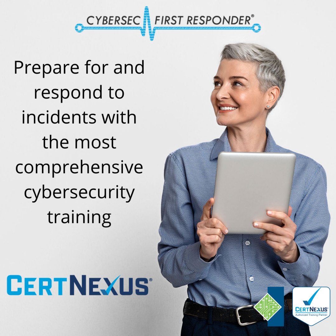 tcworkshop's tweet image. Our CFR course teaches you to monitor, detect, &amp;amp; respond using NIST 800-61r2, NCIRP, &amp;amp; PPD-41 frameworks.

Register today: tcworkshop.com/pages/course-d…

#CyberSecurity #NIST #tcworkshop #certnexus