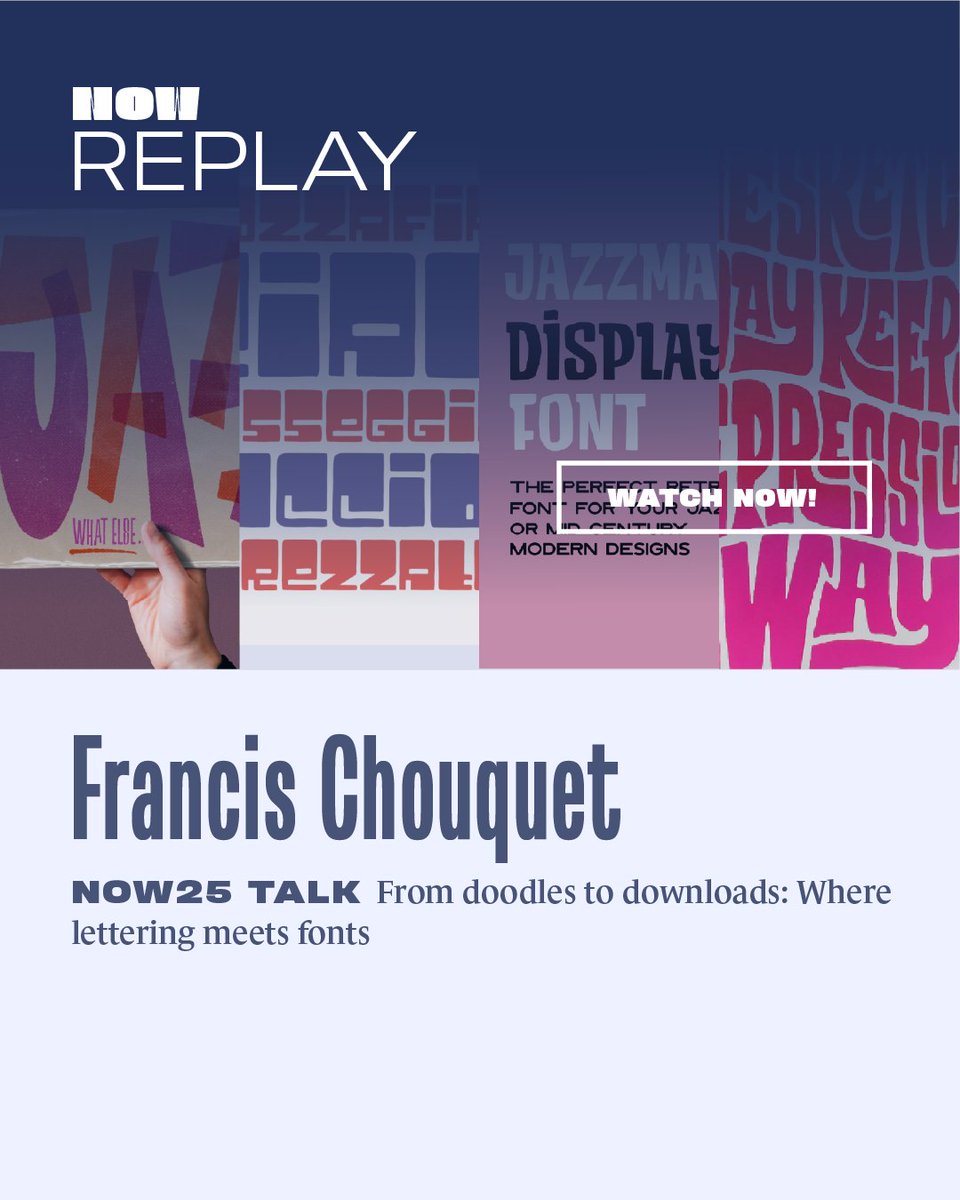 Replay available for the #typeparisnow25 Talk “From doodles to downloads: Where lettering meets fonts” by Francis Chouquet typeparis.com/events/talk-fr…

Join us for #typeparisnow26
🛎Early bird tickets at €140.
typeparis.com/now26