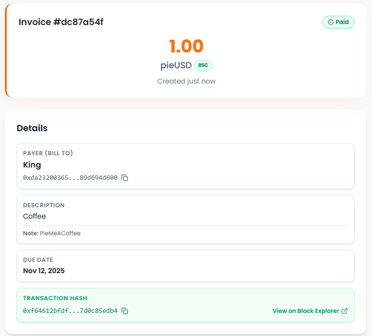 IiiRowick's tweet photo. My coffee!!! @pieverse_io #Pieverse #PieMeACoffee #x402 https://t.co/oimvpUvoDD