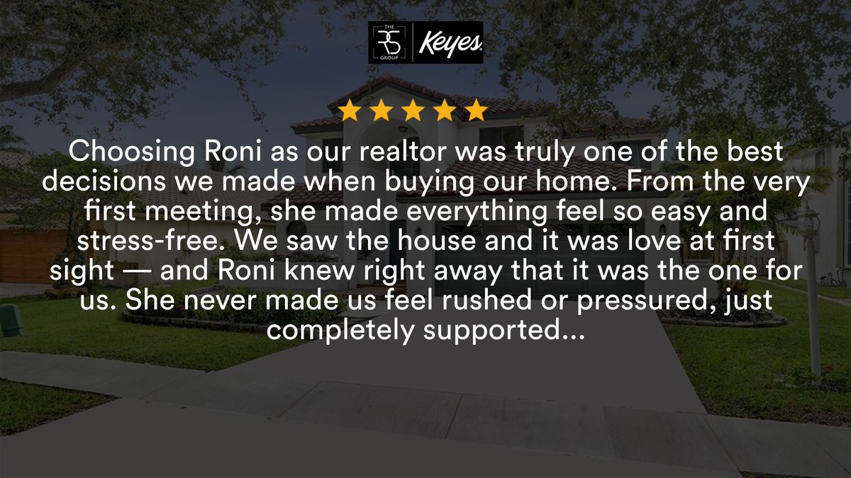 RONISREALTOR's tweet photo. My latest RateMyAgent review in Cooper City.

Always reachable at 305.942.7446
https://t.co/AKeggMhFg6 to assist with your real estate needs.

...
#ronisterin #broward #realtor #coopercity #davie #weston #pembrokepines #realestate #TheKeyesCompany #keyes #florida... https://t.co/jRVDDqO4O7