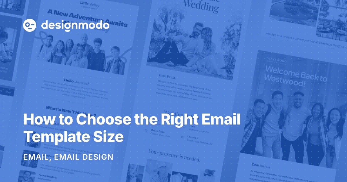 Designmodo's tweet image. Bad email size = bad results.

Learn how to size templates right:
✅ 600 px width standard
✅ &amp;lt; 102 KB file size
✅ Optimized blocks for all clients

Read Designmodo’s full guide → designmodo.com/how-to-choose-…