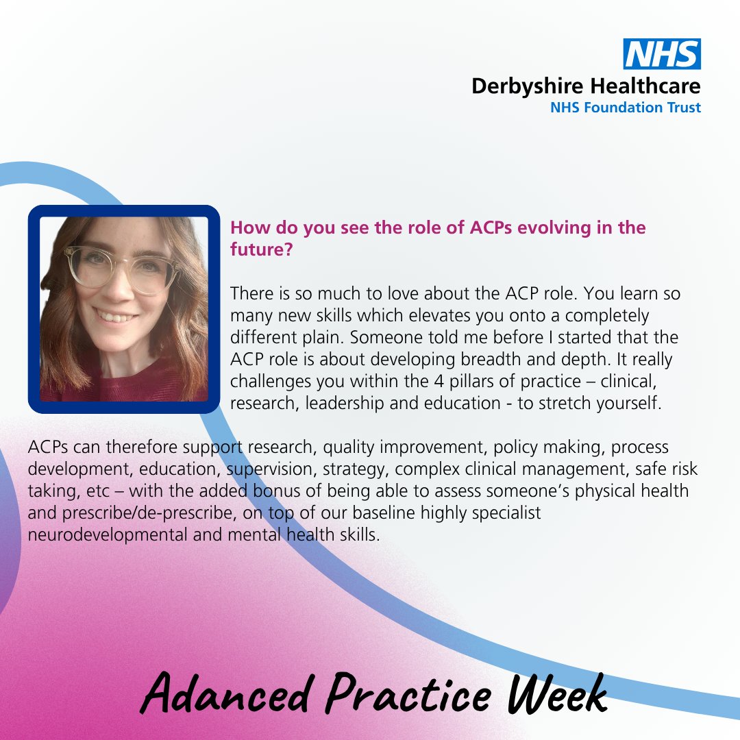 derbyshcft's tweet image. This week we honour our Advanced Practitioners for #AdvancedPracticeWeek

Meet Alyson, one of our inspiring Advanced Practitioners. Alyson’s journey shows how advanced practice transforms patient care and empowers professionals to lead with confidence and compassion.