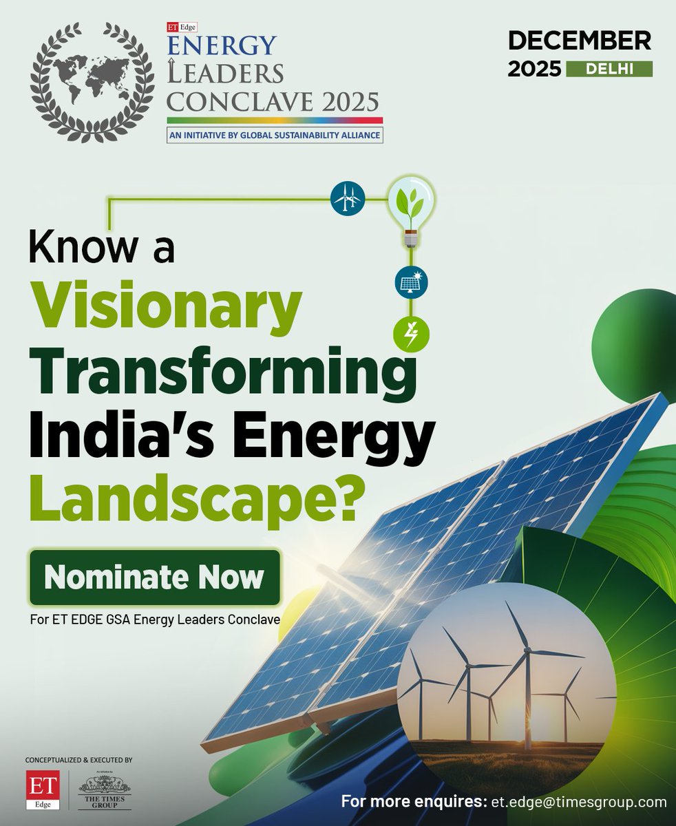 Every revolution begins with vision.​

From renewable innovation to electrification, India’s energy transformation is powered by leaders who dare to think beyond limits.​

Do you know a visionary transforming India’s energy landscape?​
It’s time to celebrate their impact.