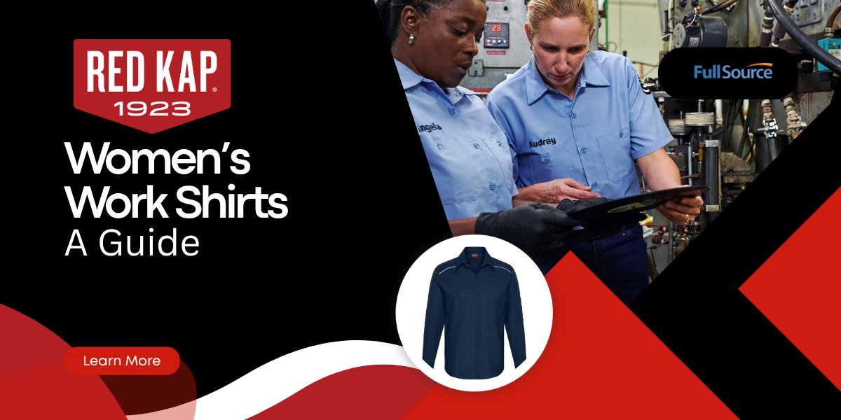 fullsourcellc's tweet image. Find out how Red Kap women’s work shirts combine durability, comfort, and modern design to meet the needs of today’s working women. Read more: blog.fullsource.com/red-kap-womens…